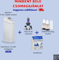 Euro-Clear RainWater 25 Plug&Play vízlágyító berendezés + DFA-34M előszűrő + Vízkeménység teszter + sótabletta (RW25/P&P-HU-1-2)