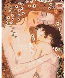Brushme Számozott kifestő készlet, feszített vásznon, 40x50 cm - Gustav Klimt: Anya és gyermeke