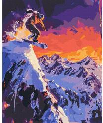 Brushme Számozott kifestő készlet, feszített vásznon, 40x50 cm - A hegyek hódítója