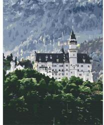 Brushme Számozott kifestő készlet, feszített vásznon, 40x50 cm - Kilátás Neuschwansteinre