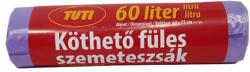 TUTI Szemeteszsák, köthető füles, 60 l, 16 db, 60x75 cm, 9 , TUTI, lila (KHT968) - irodaoutlet