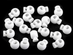 Fashion Rugós, zsinór szabályozó malacka, 15x19mm, 10db, 160058, fehér