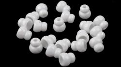 Fashion Műanyag zsinórvég kupak, díszítő elem, Ø4 mm, szívecskével, 10db, 160073, fehér