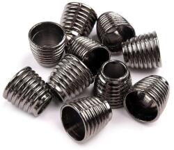 Fashion Zsinórvég kupak 12x13mm, 10db, fekete nikkel, 160055