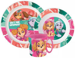 Nickelodeon Mancs Őrjárat étkészlet, micro műanyag szett 390 ml-es bögrével Nr1