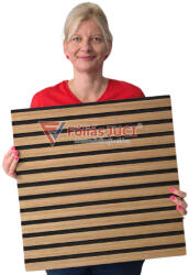  Sötét barna 4 db Falpanel Akusztikus lamellás 3D (52 cm x 52 cm ) (FP-DMS-olaj-004)