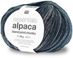 Rico Alpaca Chunky Print - 003 Blue Mix - gyapjú fonal