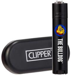 Clipper Bricheta metalica Clipper The Bulldog negru mat + Cutie cadou Bricheta