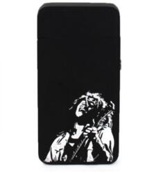 Novi Bricheta antivant metalica Bob Marley cu Plasma si Cablu USB + Husa + Perie curatare + Cutie cadou Bricheta