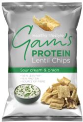  GAM'S Chips de linte cu proteine cu aromă de smântână și ceapă, 65 g