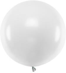  Kerek léggömb 60 cm, pasztell tiszta fehér (OLBOM-008)