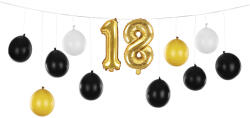 Léggömbfüzér 3 az 1-ben - 18. születésnap, mix, 260x32cm (GBN20-18-019)