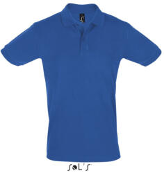 SOL'S Férfi PERFECT két gombos rövid ujjú galléros piké pamut póló, SOL'S SO11346, Royal Blue-3XL (so11346ro-3xl)