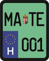  Rendszám matrica rollerre (MATE-001)