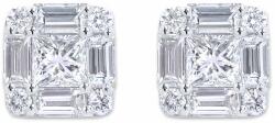 White & Black Divina princess gyémánt fülbevaló - 0, 4 karát (AU13923)