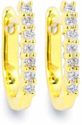 White & Black Huggy gyémánt fülbevaló - arany - 0, 13 karát (AU13969)