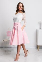 Parisse Világos rózsaszín A-vonalú rövid szoknya Méret: XL