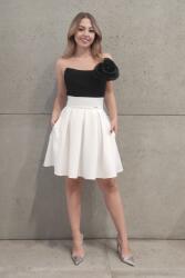 Parisse Világos krémszínű A-vonalú mini szoknya Méret: S