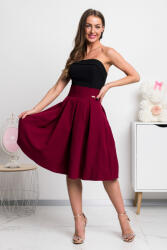 Parisse Bordó A-vonalú rövid szoknya Méret: M