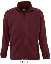 SOL'S Uniszex NORTH cipzáras polár pulóver, SOL'S SO55000, Burgundy-S (so55000bu-s)