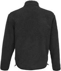 SOL'S Uniszex FURY cipzáras sherpa dzseki polár béléssel, SOL'S SO04042, Carbon Grey/Black-L (so04042cngr-bl-l)
