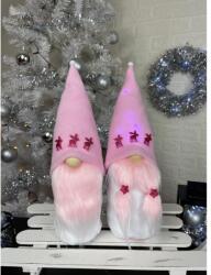 Manóvilág Karácsonyi Manó | Rózsaszin+rózsaszín szakáll| Rénszarvas (30-35 cm, kézzel készített)