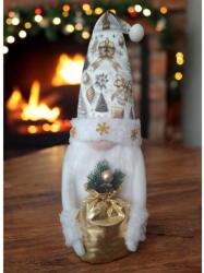 Manóvilág Karácsonyi Manó | Arany zsákkal | Arany masni mintás szatén sapkával ( kb 45cm)