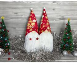 Manóvilág Karácsonyi Manó | Piros | Karácsonyi Mintás (30-35cm, kézzel készített)