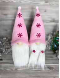 Manóvilág Karácsonyi Manó | Rózsaszin | Hópihe (30-35cm, kézzel készített)