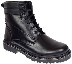 Ciucaleti Bocanci barbati miliari din piele naturala imblaniti, model Army Force Negru GKR700N, marimea 41