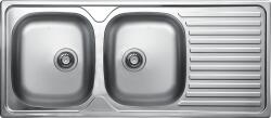 Kuchinox Chiuveta inox Kuchinox SKO 021T, 2 cuve 116x50x15.5 cm Chiuveta