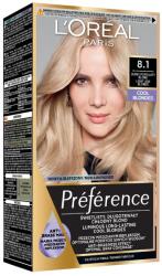 L'Oréal Vopsea de par permanenta cu amoniac Preference 8.1 Copenhague, 174ml, L'Oreal Paris