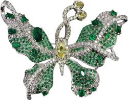 Frumoasa Venetiana Brosa argint cubic zirconia (C3145)