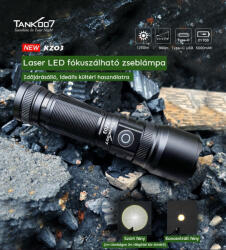  TANK007 extra erős, 7 funkciós tölthető LED zseblámpa