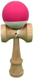 Flippy Kendama X Originala, Profesionala, Flippy, din Lemn, 18 cm, Rubber Grip, Roz inchis Alb (teo-162314)