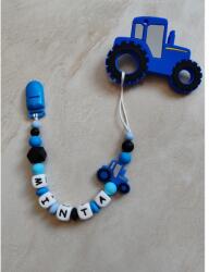 Baby Panda Névre szóló rágcsalánc - Traktor - kék