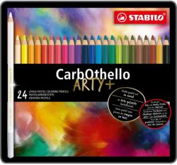 STABILO Комплект пастелни моливи, Stabilo, CarbOthello метална кутия ST1424-6, 24 цвята (ST1424-6)
