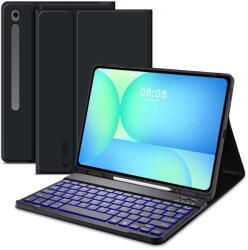 Tech-Protect SC PEN Flip Cover cu Tastatură în Engleză SUA Negra (Galaxy Tab S10 FE+ Plus X620/X626B) F5906302368259 (F5906302368259)