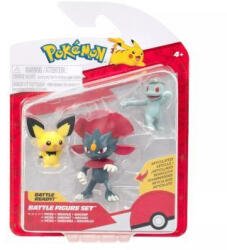 Pokémon : 3 db-os figura csomag - Pichu, Machop, Weavile (264113)