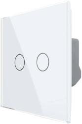 LIVOLO Intrerupator Dublu Cap Scara / Cruce cu Variator, Wireless si Touch LIVOLO - Serie Noua, alb, VL-FC2SD2R-2G-11 (VL-FC2SD2R-2G-11)