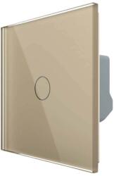 LIVOLO Intrerupator Simplu Wireless si Variator LIVOLO cu Touch Din Sticla - Serie Noua, auriu, VL-FC1D2R-2G-2A (VL-FC1D2R-2G-2A)