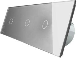 LIVOLO Intrerupator triplu cu touch Livolo din sticla, Protocol ZigBee, Control de pe telefonul mobil, gri, VL-C701Z/C701Z/C701Z-15 (VL-C701Z/C701Z/C701Z-15)