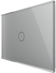 LIVOLO Intrerupator simplu cu touch Livolo din sticla - standard italian, gri, VL-FC1-3G-15 (VL-FC1-3G-15)