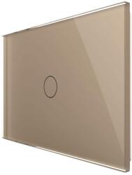 LIVOLO Intrerupator simplu wireless cu touch Livolo din sticla - standard italian, auriu, VL-FC1R-3G-13 (VL-FC1R-3G-13)