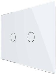 LIVOLO Intrerupator Dublu Wireless cu Touch LIVOLO din Sticla - Serie Noua, alb, VL-FC2R-3G-11 (VL-FC2R-3G-11)