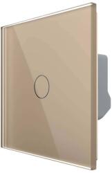 LIVOLO Buton Sonerie cu Touch LIVOLO din Sticla - Serie Noua, auriu, VL-FC1B-2G-2A (VL-FC1B-2G-2A) - fluxone