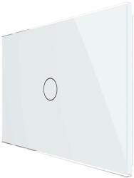 LIVOLO Intrerupator simplu cap scara / cap cruce cu touch Livolo din sticla, standard Italian, protocol ZigBee - Serie noua, alb, VL-FC1SZ-3G-11 (VL-FC1SZ-3G-11)