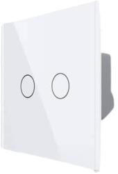 LIVOLO Intrerupator Dublu Cap Scara / Cruce cu Touch LIVOLO - Serie Noua, alb, VL-FC2S-2G-2W (VL-FC2S-2G-2W)