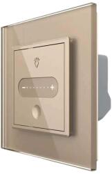 LIVOLO Intrerupator Simplu Cap Scara / Cruce cu Variator Livolo cu Rama din Sticla, ZigBee - Serie Noua, auriu, VL-FC1SDZ-2AP-13 (VL-FC1SDZ-2AP-13)