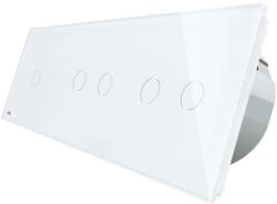 LIVOLO Intrerupator cu touch simplu+dublu+dublu LIVOLO din sticla, Protocol ZigBee, Control de pe telefon, alb, VL-C701Z/702Z/702Z-11 (VL-C701Z/702Z/702Z-11)